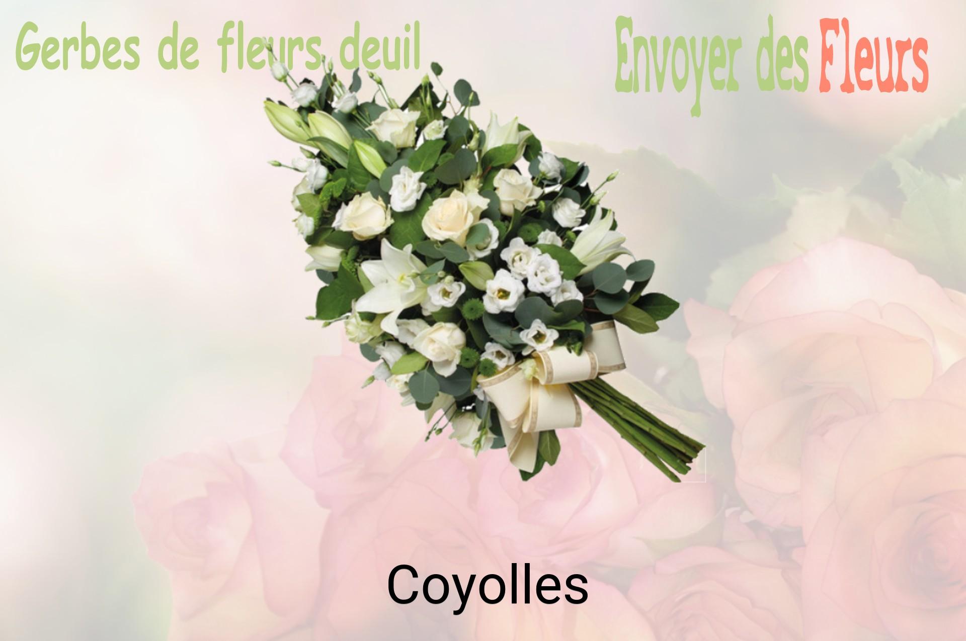 Gerbe de fleurs de deuil livrée à Coyolles